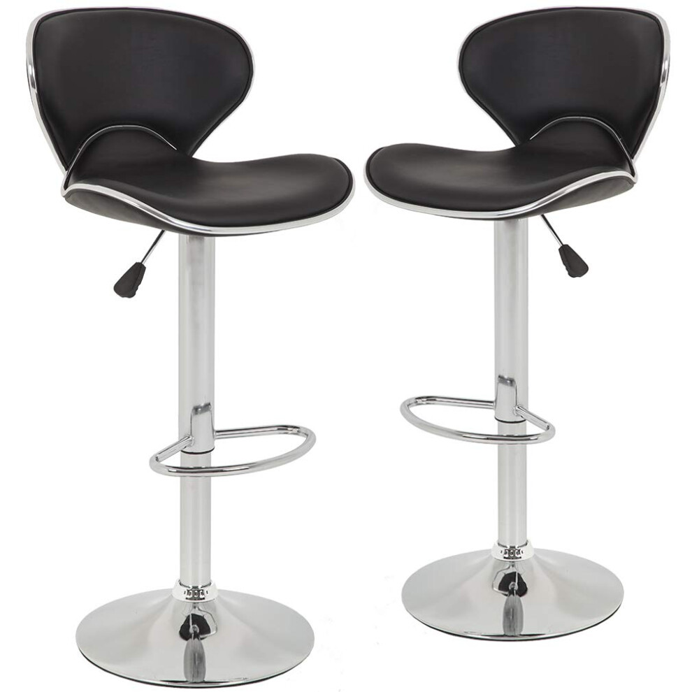 BestOffice Bar Stools Set of 2 Counter Height Adjustable Bar Stools with Back Bar Stool PU Leather Swivel Bar Stool Kitchen Counter Bar Stools Dining