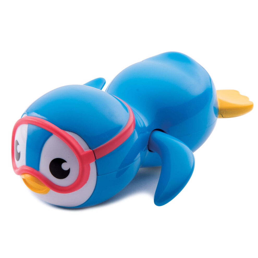 Munchkin Wind Up Swimming Penguin Baby and Toddler Bath Toy  Blue