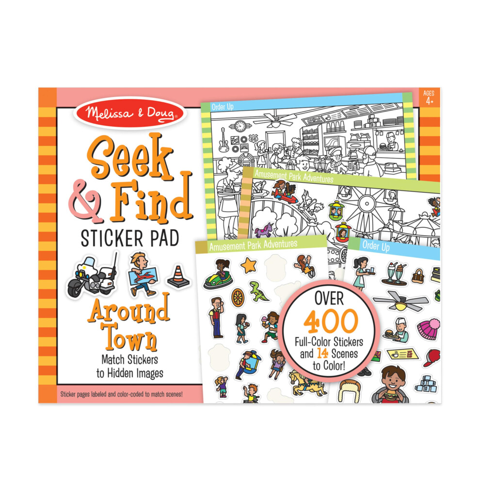 Melissa & Doug Seek & Find Sticker Pad - Around Town  4+ Years