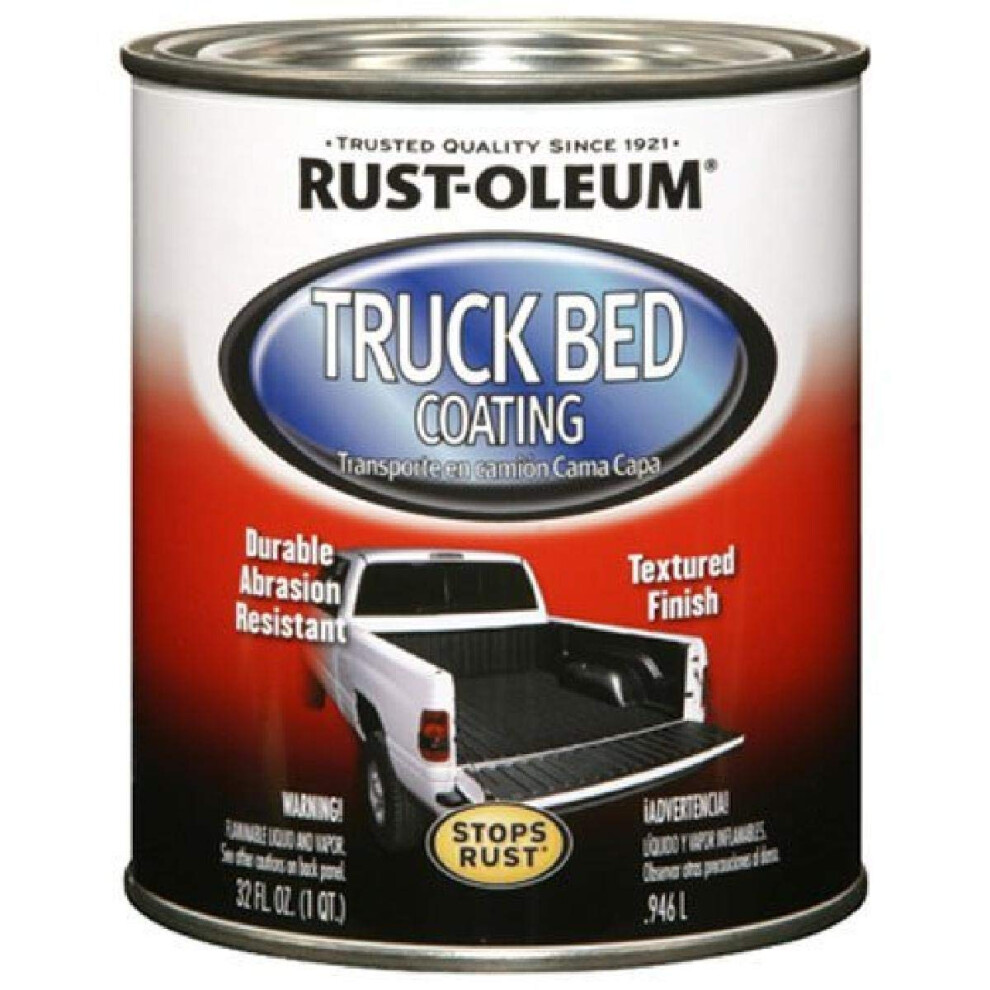 Rust-Oleum  Black Automotive 248915 Ounce Truck Bed Coating Quarts  32 Fl Oz (Pack of 1)  2 Pound