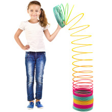 Jucarii de primavara gigant Slinkie Coil pentru copii - 6 Jumbo Rainbow Slinkie pentru cadou jucarie mare noutate Jucarii uria?e Jucarii de na?te