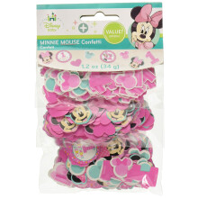 amscan 361834 Disney Minnie's "Fun to be One" Value Pack Confetti, 1 pack, Birthday, Pink