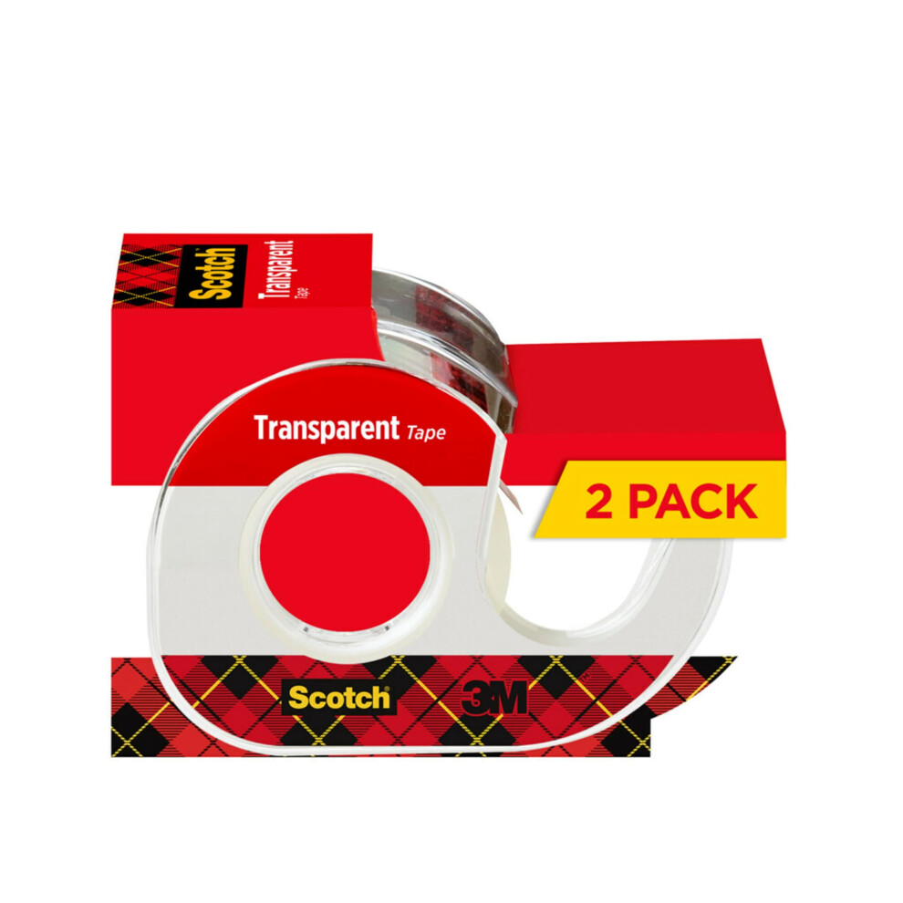 Scotch Transparent Tape  2 Rolls  3/4 in x 250 in (2157SS)