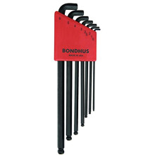 Bondhus 16592 Conjunto de 7 tamanhos de Balldriver Stubby L-Wrenches 1,5-6mm