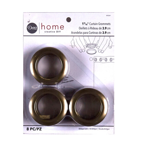 Dritz gardin grommets 8 pack antik guld 1 - 9/16 ''