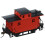 BACHMANN Bachmann Trains - Bobber Caboose - PAINTED UNLETTERED - RED - HO Scale 1