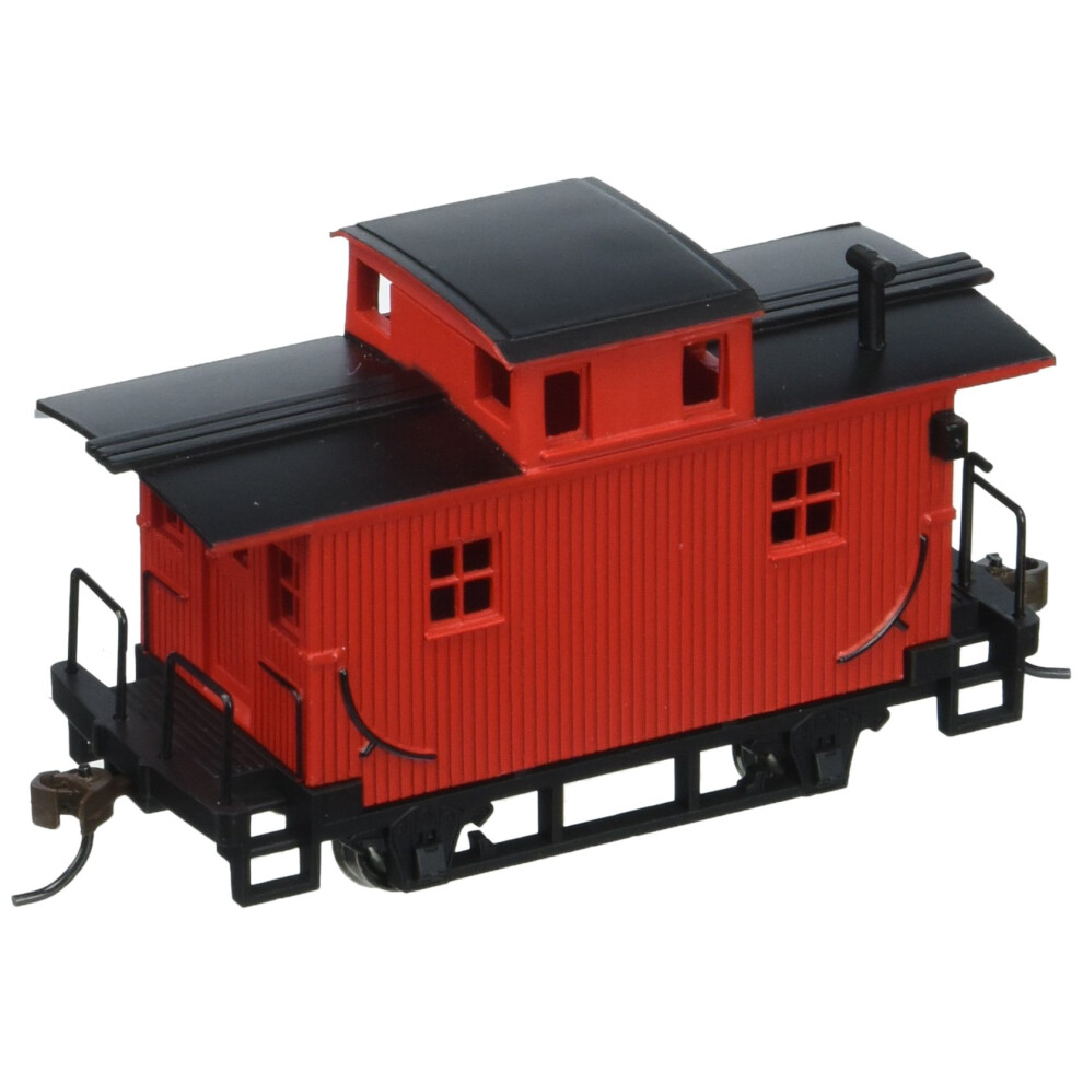 Bachmann Trains - Bobber Caboose - PAINTED UNLETTERED - RED - HO Scale