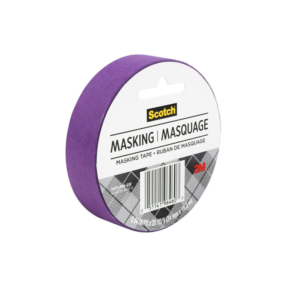 Scotch Expressions Masking Tape  0 94-Inch x 20-Yards  Purple (MMM3437PUR)