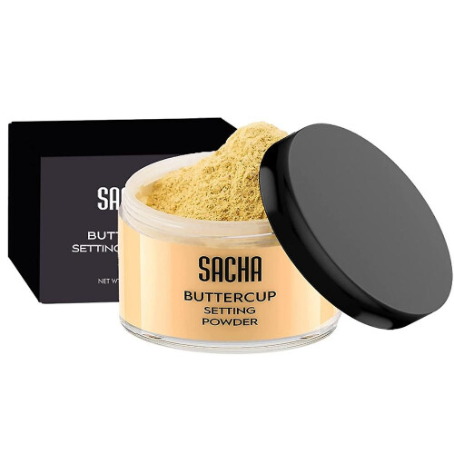 Sacha Buttercup Setting Powder - Finely Milled And Flash-friendly