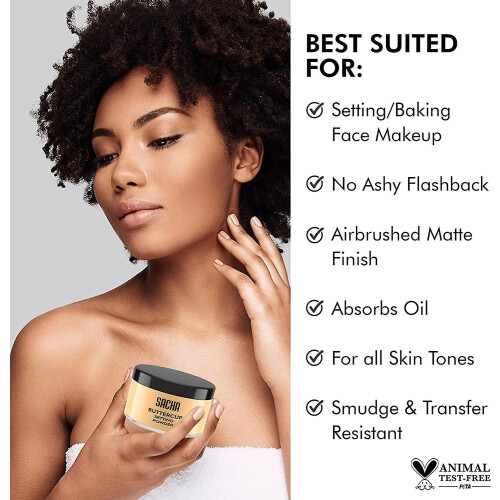 Sacha Buttercup Setting Powder - Finely Milled And Flash-friendly 2