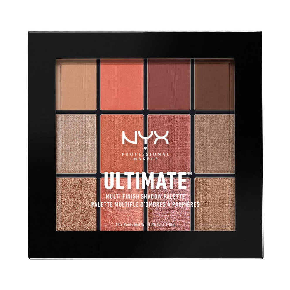 NYX PROFESSIONAL MAKEUP Ultimate Multi-Finish Shadow Palette  Eyeshadow Palette - Warm Rust