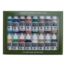 Vallejo Medieval Colors Acrylic Paint Set 17ml 0.57 Fl Oz (Pack of 16) Blue Green