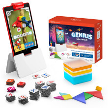 Osmo - Genius Starter Kit for Fire Tablet-5 Educational Learning Games-Ages 6-10-Spelling Math & Creativity-STEM Toy Gifts-Boy & Girl-Ages 6 7 8 9 10