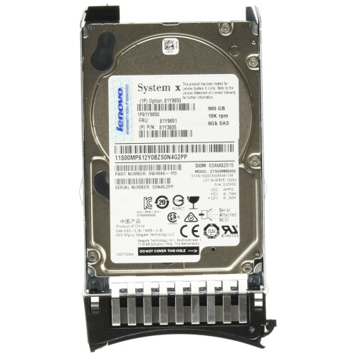 IBM 900 GB 2,5-tommer intern harddisk 81Y9650