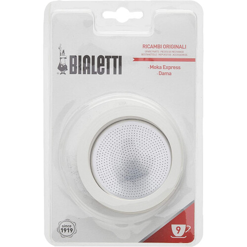 Bialetti Bialetti Replacement Gaskets and Filter For 9 Cup Stovetop Espresso Coffee Makers