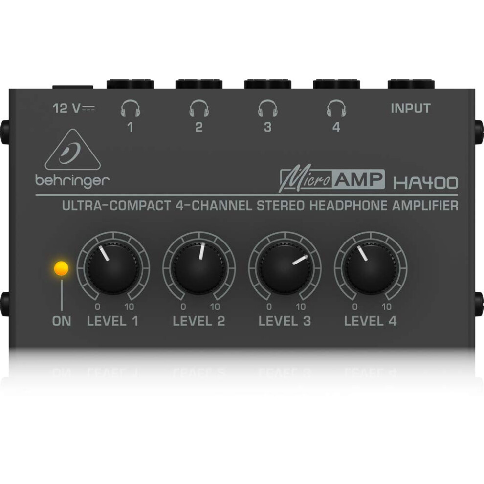 Behringer Ha-400 Ultra Compact 4-Channel Stereo Headphone Amplifier 689076149716