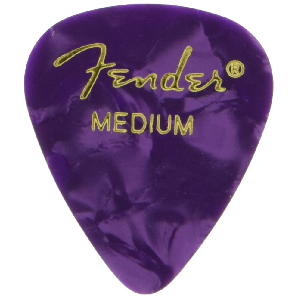 Fender Premium Celluloid Guitar Picks 351 Shape  Purple Moto  Medium  12-Pack