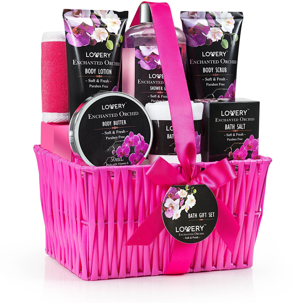 Gift Baskets for Her  Women and Mom  Spa Gift Set for Her  Bath & Body Gifts for Women  Enchanted Orchid 9 Piece Set  Best Gift Ideas for Her  Great W