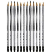 Faber-Castell Grip Graphite EcoPencils with Eraser - 12 Count - No. 2.5 Multi 8 mm