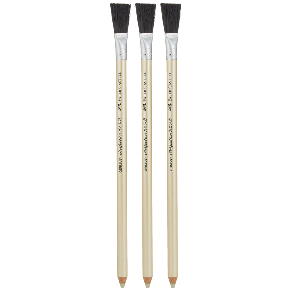 Faber-Castell Faber Castell Perfection Eraser Pencil With Brush (3-Pack)