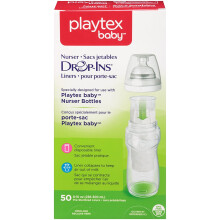 Diaper Genie Playtex Nurser Drop-Ins Baby Bottle Disposable Liners Closer to Breastfeeding 8 Oz 50 Count