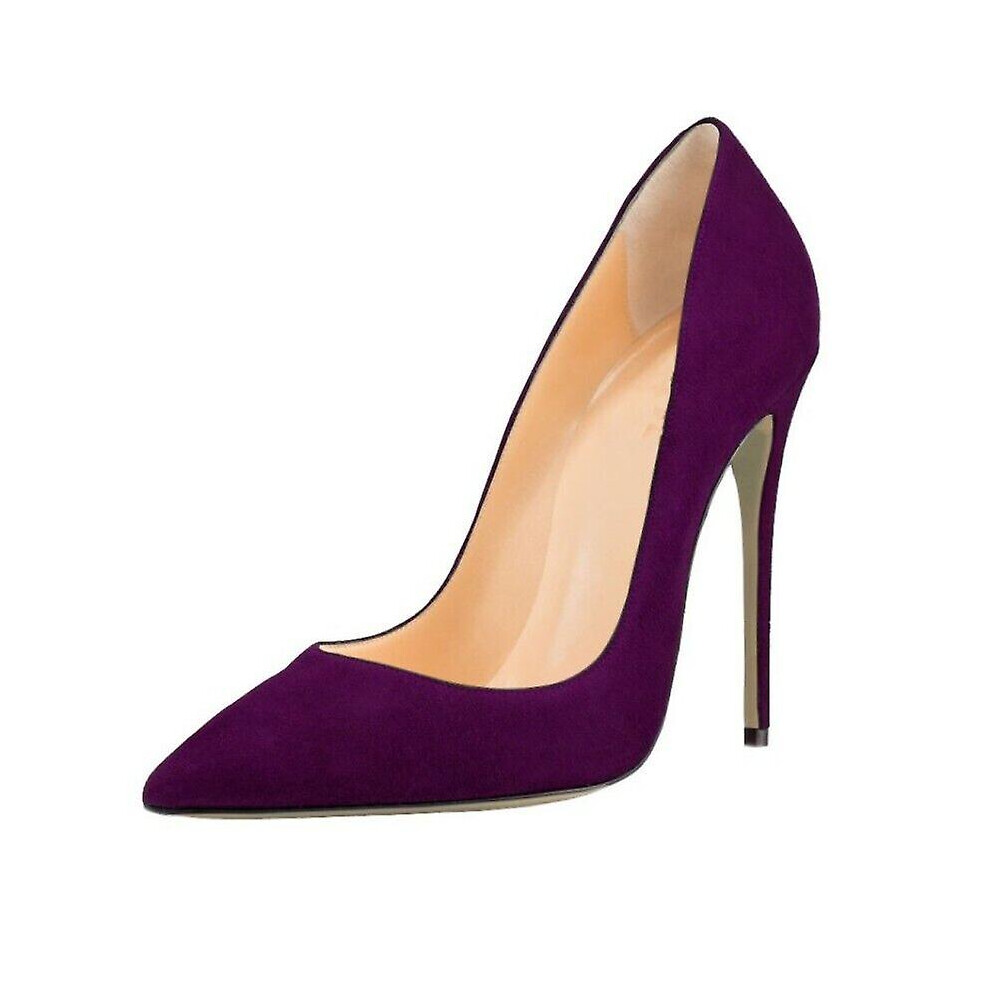 (Dark Us11 Uk9 Au10 Eur 44) Size 36-45 Ladies Ol Pumps High Stilettos Heels Pointy Toe Slip On Casual Shoes Purple