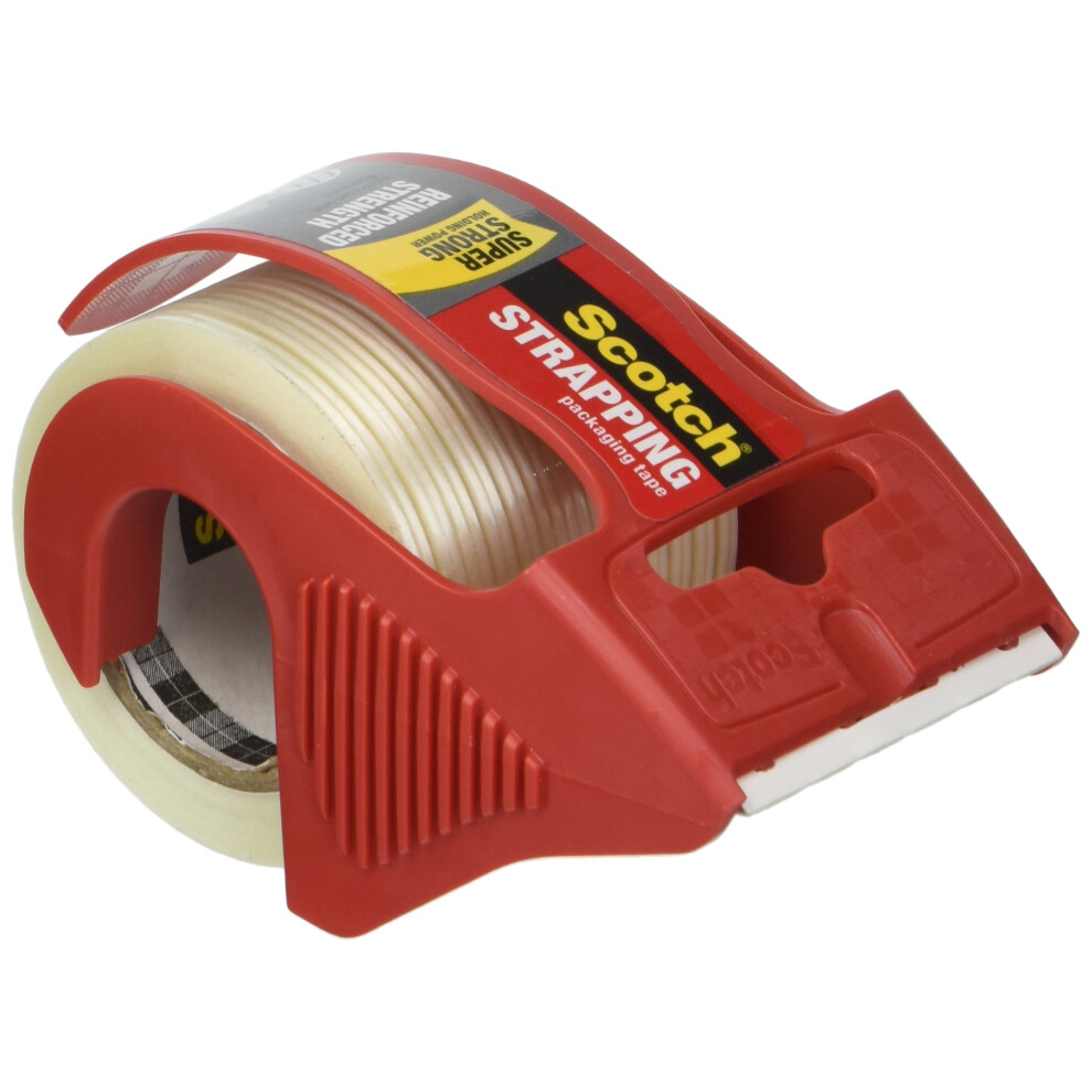 Scotch MMM50 Reinforced Strength Shipping and Strapping Tape in Dispenser  Red