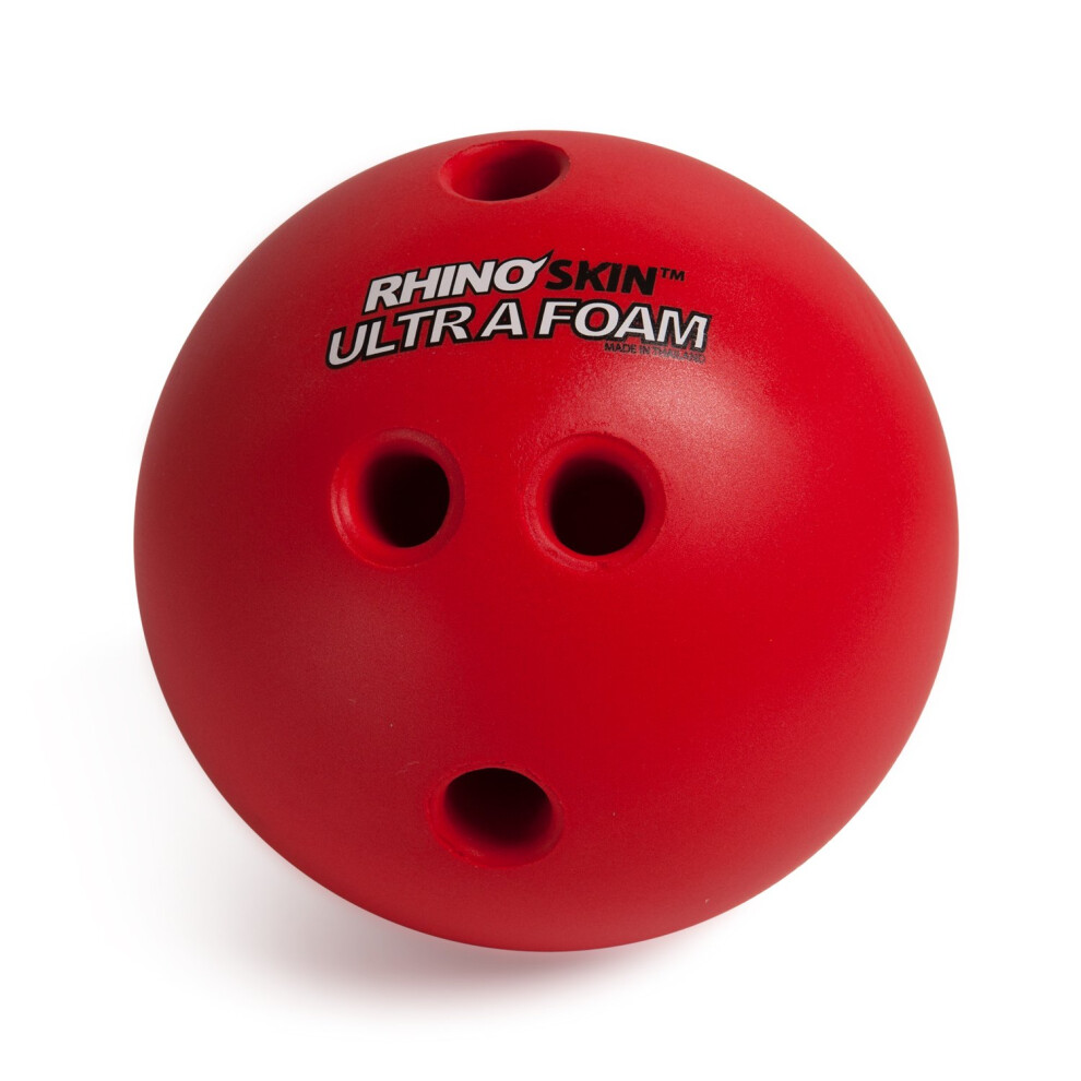 Champion Sports Foam Bowling Ball: 1 lb Rhino Skin Soft Balls for Training & Kids Games  Red