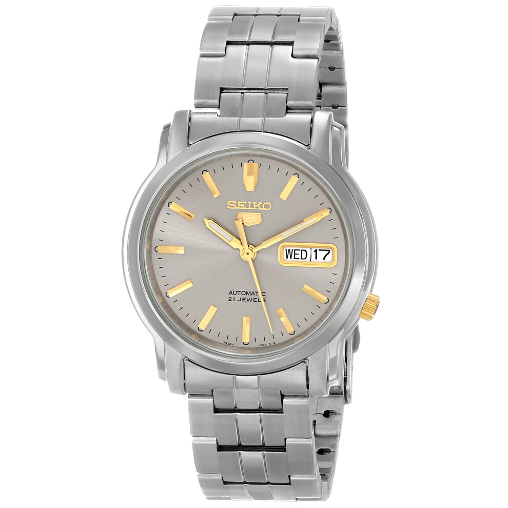 Seiko Men's SNKK67 ""Seiko 5"" Grey Dial Stainless Steel Automatic Watch