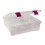 Creative Options File Tub Scrapbooking Storage Box  Clear  Magenta 1