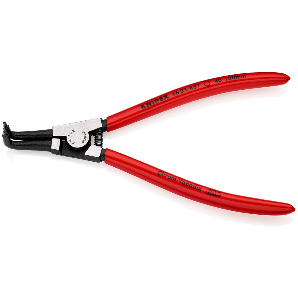 KNIPEX - 46 21 A31 Tools - Precision Circlip Pliers  External  90 Degree Angled  1 37/64""-3 15/16"" Shaft Dia. (4921A31)  8.50  Red