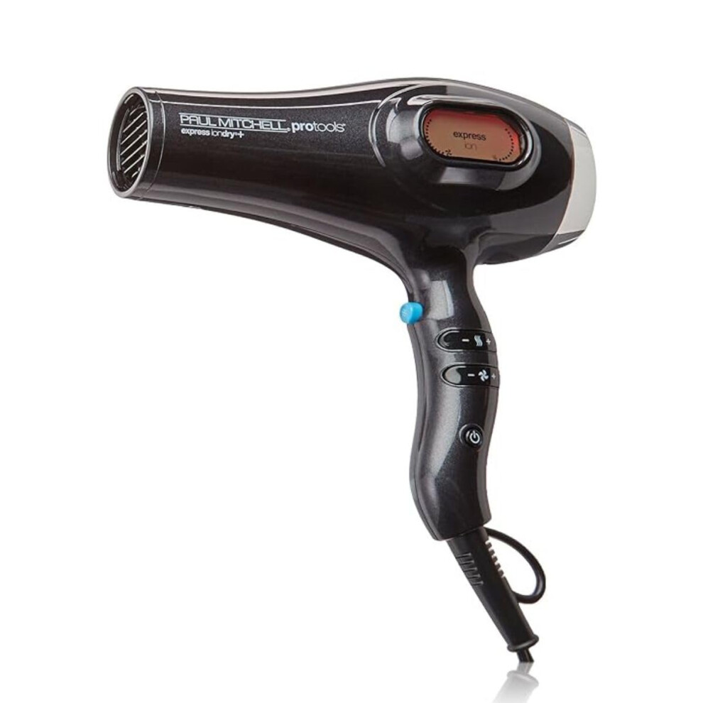 Paul Mitchell Express Ion Dry + Hair Dryer  Digital Ionic Hair Dryer  Multiple Heat + Speed Settings  For Salon-Level Blowouts