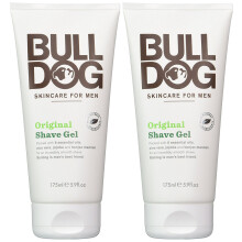 Bulldog Skincare for Men Original Shave Gel (Pack of 2) With 8 Essential Oils  Aloe Vera  Jojoba and Konjac Mannam  5.9 fl. oz.