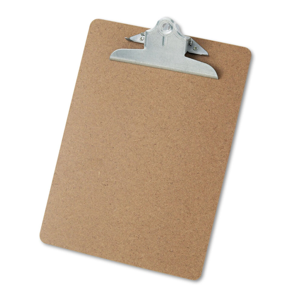 Universal 40304 Hardboard Clipboard  1-Inch Capacity  Holds 8 1/2 x 11  Brown