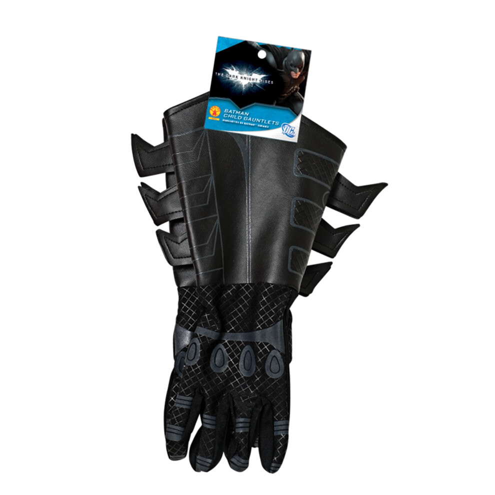 Rubies Batman: The Dark Knight Rises: Batman Gloves With Gauntlets Child Size (Black)