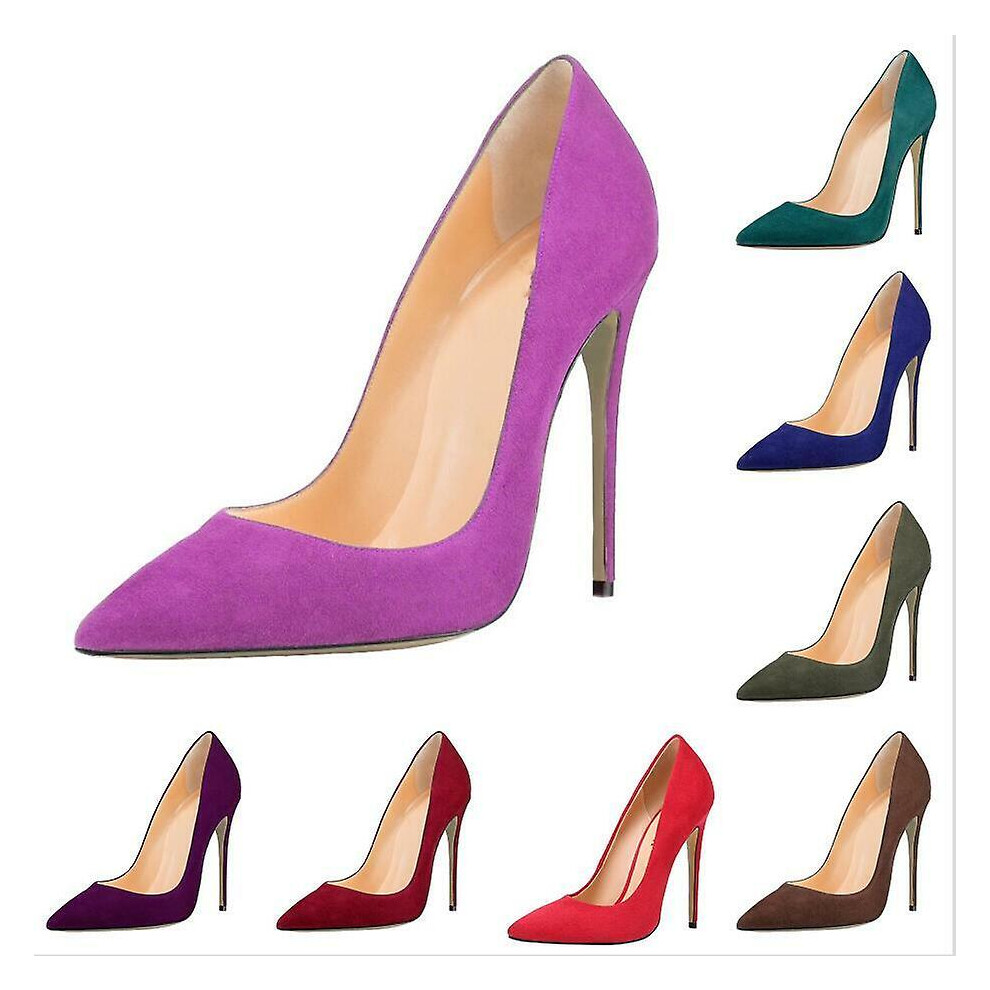 (Army Us11 Uk9 Au10 Eur 44) Size 36-45 Ladies Ol Pumps High Stilettos Heels Pointy Toe Slip On Casual Shoes Green