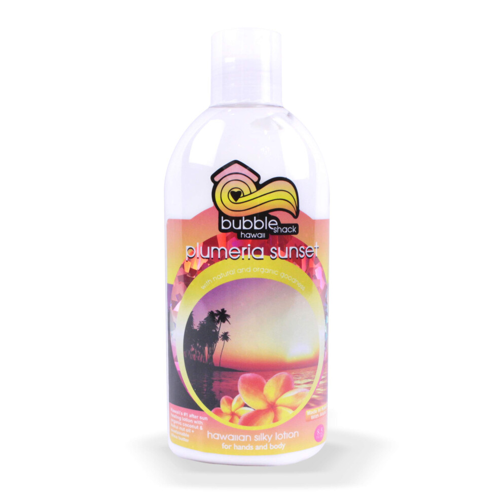 Bungalow Glow Hawaii Bubble Shack Plumeria Sunset Body Lotion 8Oz