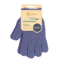 Evridwear Exfoliating Dual Texture Bath Gloves for Shower  Spa  Massage and Body Scrubs  Dead Skin Cell Remover  Gloves with Hanging Loop (1 Pair Heav