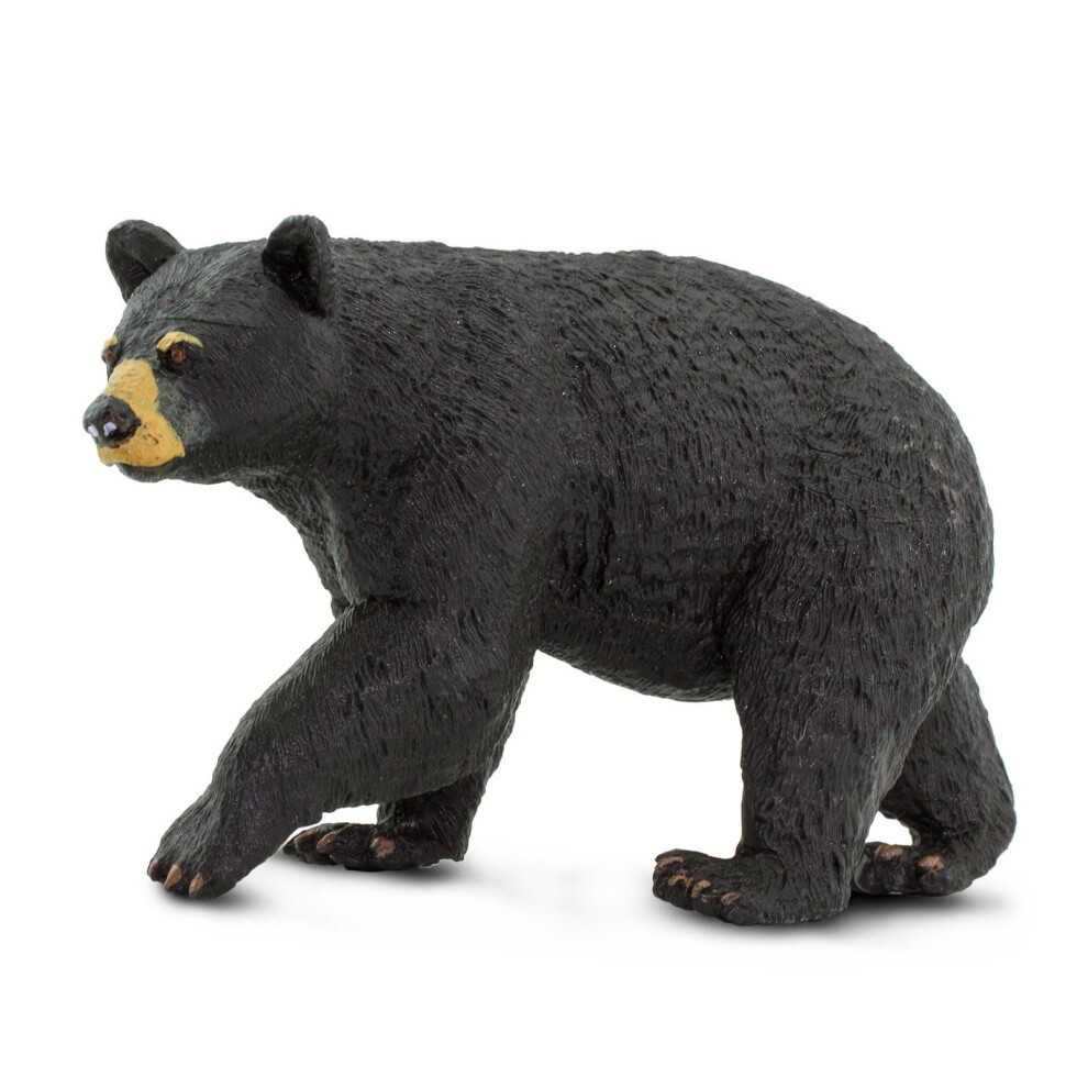 Safari Ltd. North American Black Bear Figurine - Detailed 4.5"" Plastic Model Figure - Fun Educational Play Toy for Boys  Girls & Kids Ages 1+