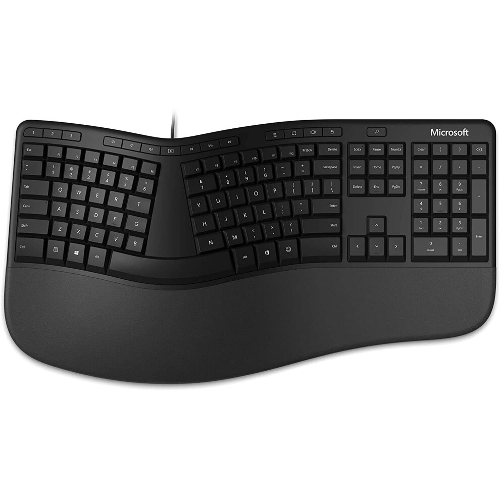 Microsoft Ergonomic Keyboard for Business - Wired - Black