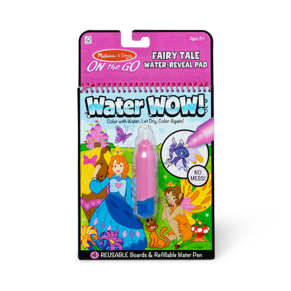 Melissa & Doug On the Go Water Wow! Reusable Water-Reveal Activity Pad - Fairy Tale - FSC Certified