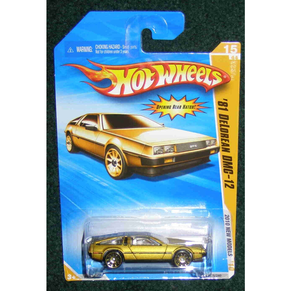 HOT WHEELS 2010 NEW MODELS 15 OF 44 GOLD '81 DELOREAN DMC-12