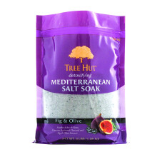 Tree Hut Detoxifying Mediterranean Salt Soak Fichi e Oliva 3 libbre Epsom ultra idratante per la cura essenziale del corpo