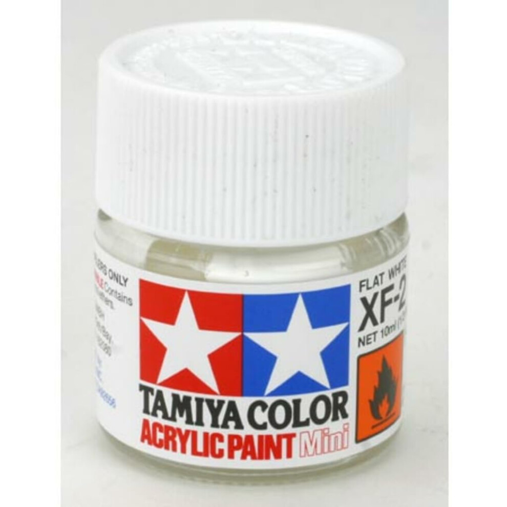 Tamiya USA TAM81702 Acrylic Mini X-F2 Flat White 1/3 Oz