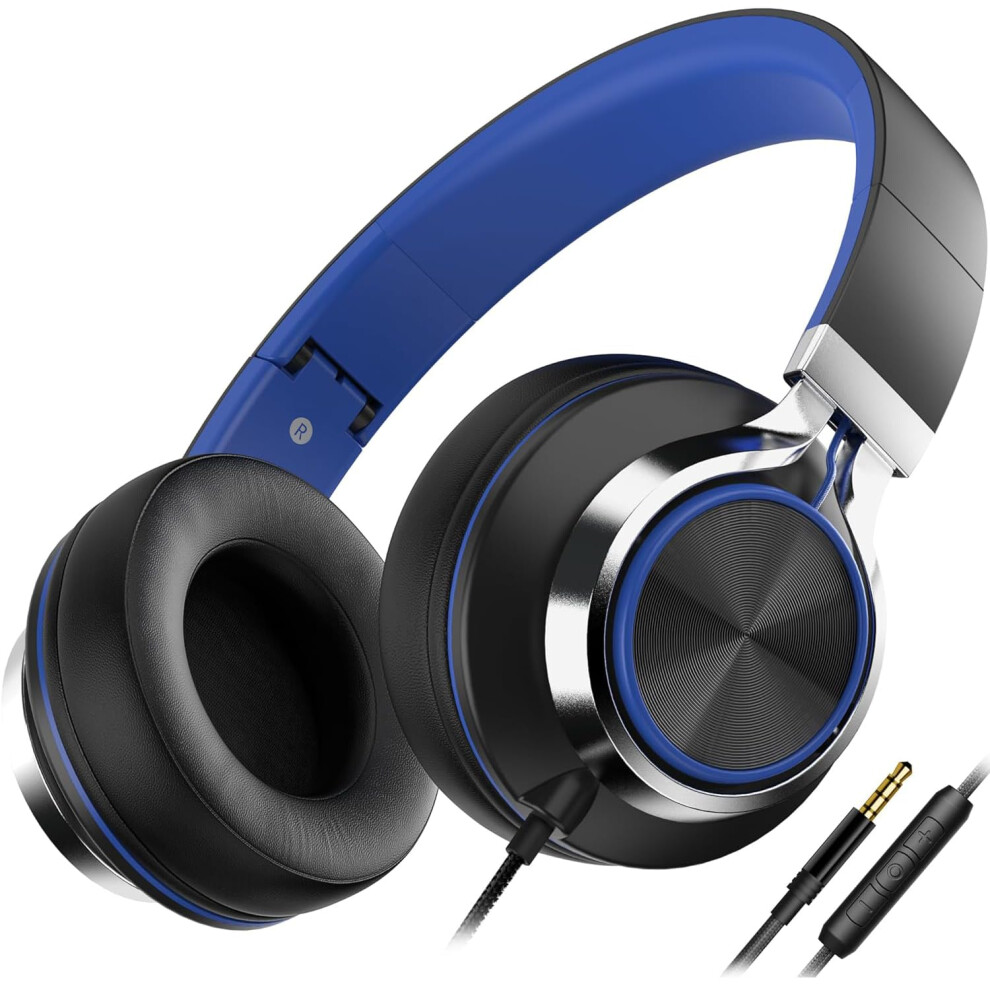 Ailihen C8 Headphones Wired On-Ear Headphones With Microphone And Volume Control Foldable Corded Stereo 3.5Mm Headset For Smartphones Chromebook Lapt 603827905840