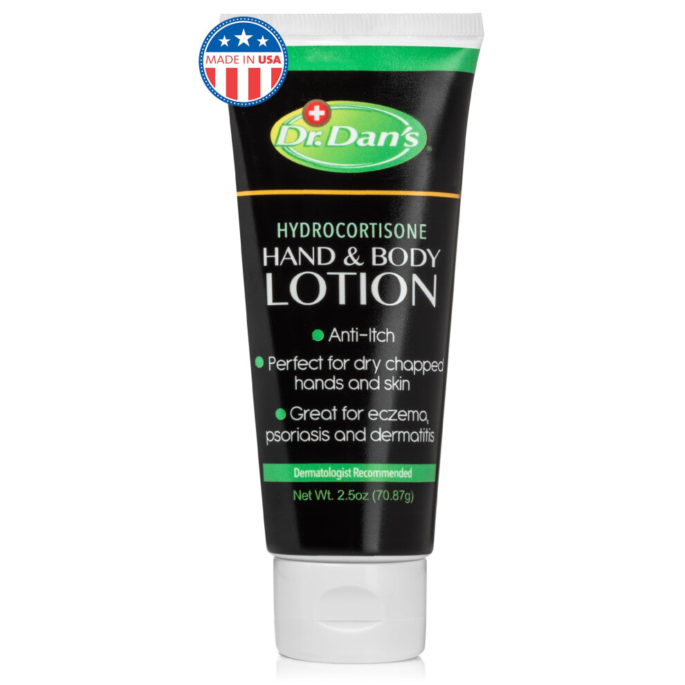 Dr. Dan's Hydrocortisone Hand and Body Lotion - Anti Itch Lotion for Men and Women - 1 Pack