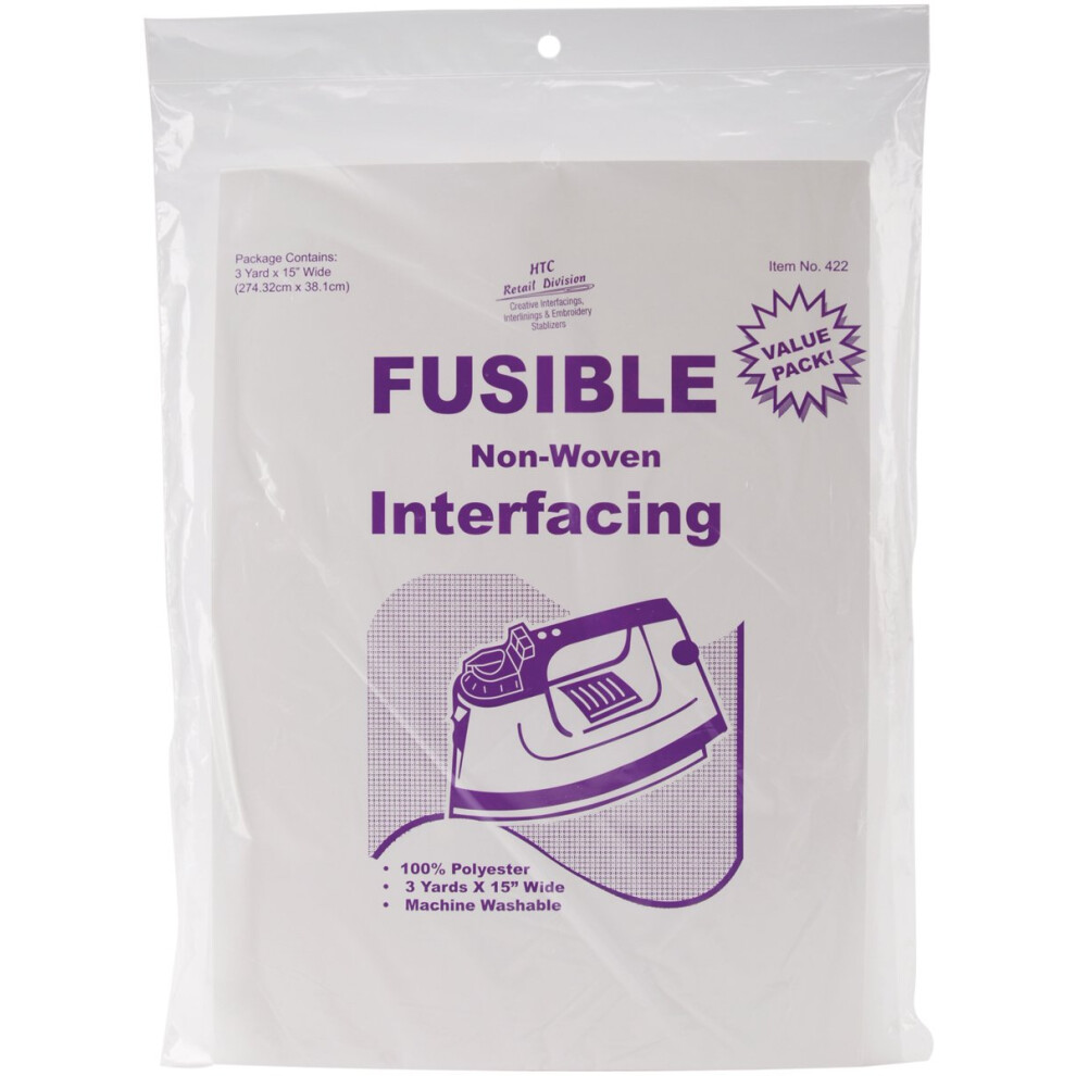 HTC 422 Fusible Non-Woven Interfacing  15-Inch by 3-Yard   White