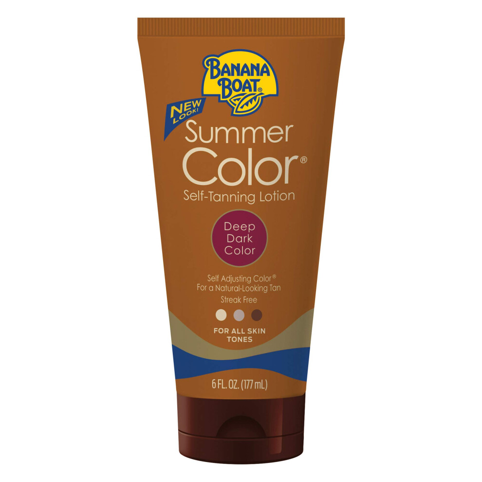 Banana Boat  Summer Color Self-Tanning Lotion  Deep Dark Color for All Skin Tones  6 oz