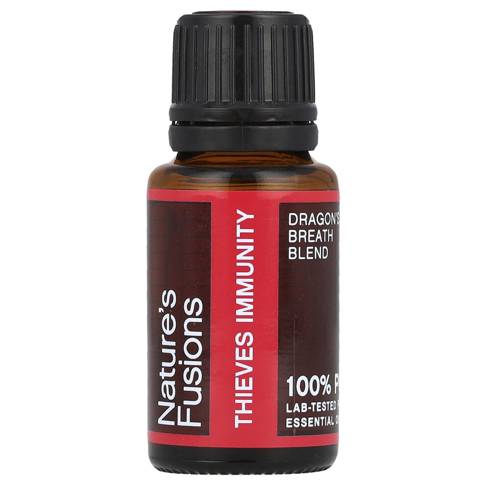 Immunity Thieves Oil Essential Oil Blend - 15 ml - Germ Fighter  Health Guard  Aceite Ratero - Dragon's Breath Protective Blend by Nature's Fusions -