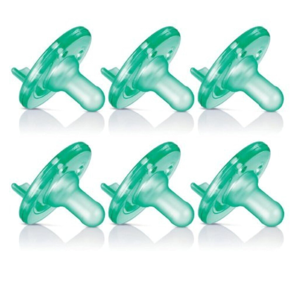 Philips Avent Soothie Pacifier  0-3 Months  Green - 6 Pack